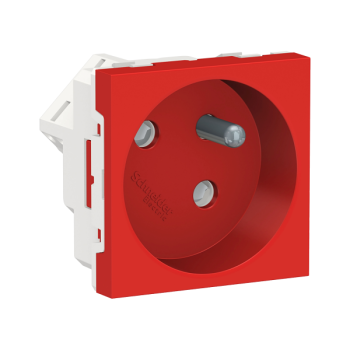  Prise 2P+T FR 45� rapide Rouge 