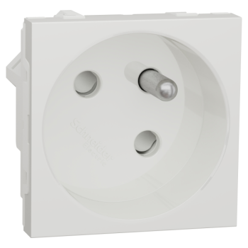  Prise 2P+T FR 45� rapide Blanc 