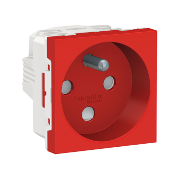  Prise 2P+T FR 90� vis d�tr Rou 