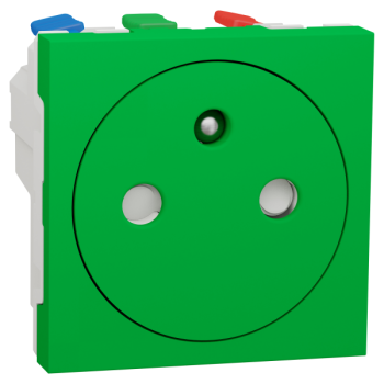  Prise 2P+T FR 90� aff rap Vert 