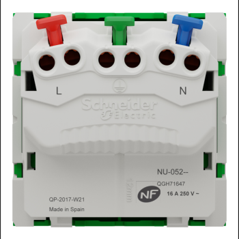  Prise 2P+T FR 90� aff rap Vert 