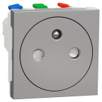  Prise 2P+T FR 90� affl rap Alu 