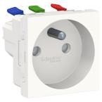  Lot 100 prises 2P+T blanc 