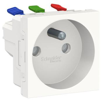  Lot 100 prises 2P+T blanc 