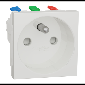  Lot 100 prises 2P+T blanc 