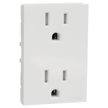  Prise std dbe US 15A  2P+T blc 