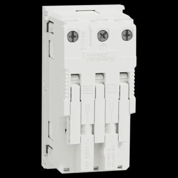  Prise 2x2P+T lum DE vis Blanc 