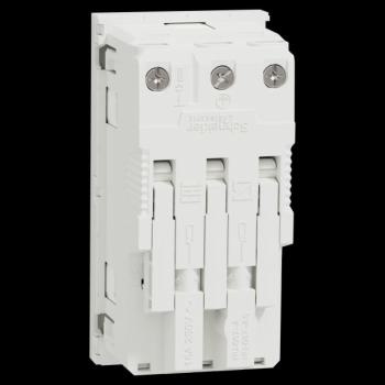  Prise 2x 2P+T DE vis Blanc 