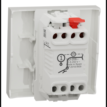  Poussoir lum local 10A 2m Blan 