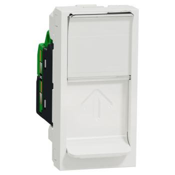  Prise RJ45 x1 cat6STP 1m Blanc 