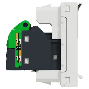  Prise RJ45 x1 cat6STP 1m Blanc 