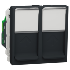  Prise RJ45 x2 cat6STP 2m Anth 