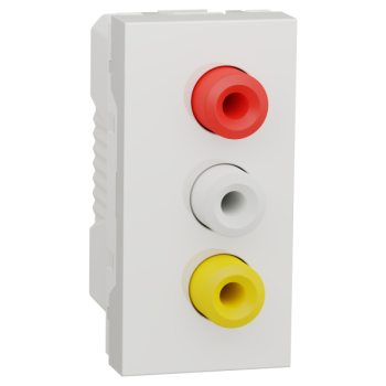  Prise RCA triple 1m Blanc 