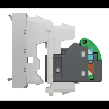  Prise RJ45 x1 cat6AFTP 2m Alu 