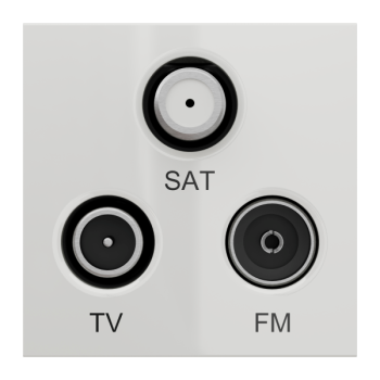  Prise TV + FM + SAT 2m Bl A 
