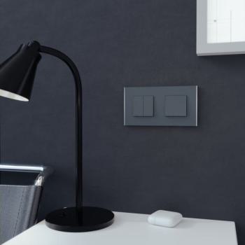  Unica D plaq anth/argent 2P 