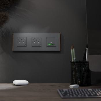  Unica D plaq anth/cuivre 3P 