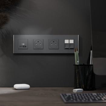  Unica D plaq anth/argent 4P 