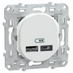  Chargeur USB A+C 12W Blanc 