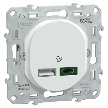  Chargeur USBA 7,5W+C 45W Blanc 