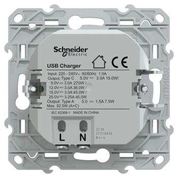  Chargeur USBA 7,5W+C 45W Blanc 