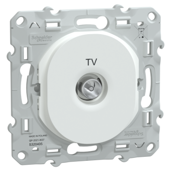  Prise TV simple blanc 