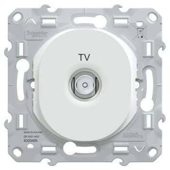  Prise TV simple blanc 