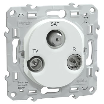  PRISE TV-R-SAT Blanc 