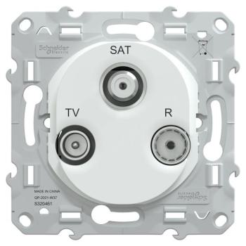  PRISE TV-R-SAT Blanc 