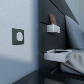  Plaque 1 poste Vert F 