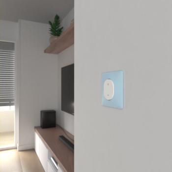  Plaque 1 poste Bleu A 