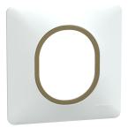  Plaque 1 poste Blanc Laiton 