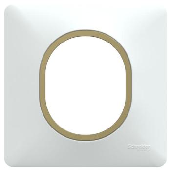  Plaque 1 poste Blanc Laiton 