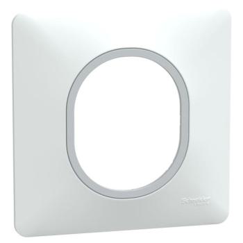  Plaque 1 poste Blanc Argent C 
