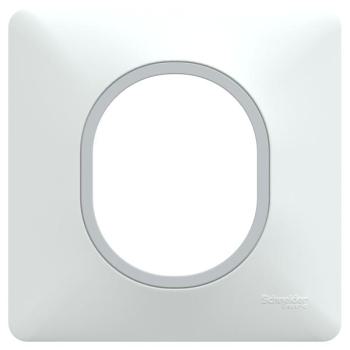  Plaque 1 poste Blanc Argent C 