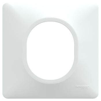  Plaque 1 poste Blanc 