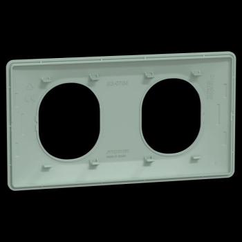  Plaque 2 post Hor 71 mm Sauge 