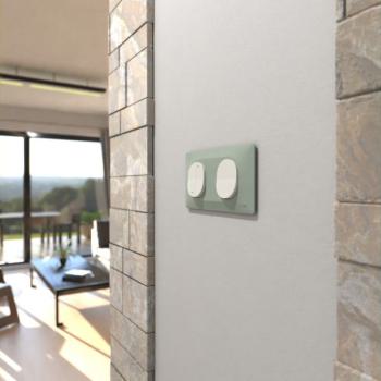  Plaque 2 post Hor 71 mm Sauge 