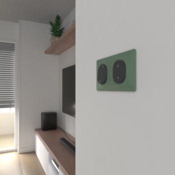  Plaque 2 post Hor 71 mm Vert F 