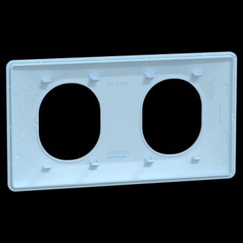  Plaque 2 post Hor 71 mm Bleu A 