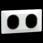  Plaque 2 post Hor 71 mm Blc Lt 