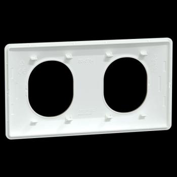  Plaque 2 post Hor 71 mm Blc Lt 