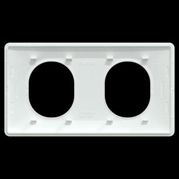  Plaque 2 post Hor 71 mm Blc Lt 