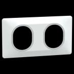  Plaque 2 post Hor 71 mm Blc Ag 