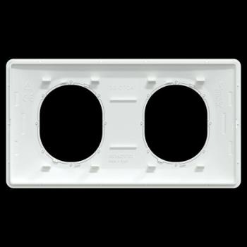  Plaque 2 post Hor 71 mm Blc Ag 