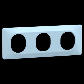  Plaque 3 post Hor 71 mm Bleu A 