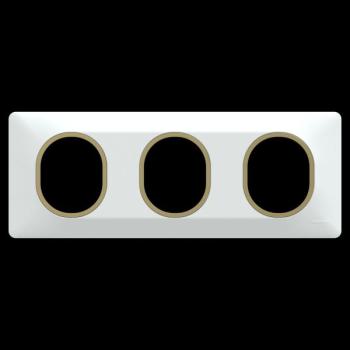  Plaque 3 post Hor 71 mm Blc Lt 