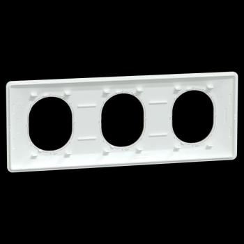  Plaque 3 post Hor 71 mm Blc Lt 