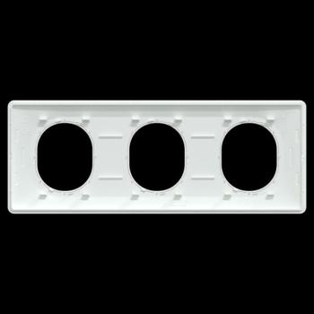  Plaque 3 post Hor 71 mm Blc Lt 