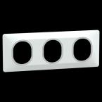  Plaque 3 post Hor 71 mm Blc Ag 